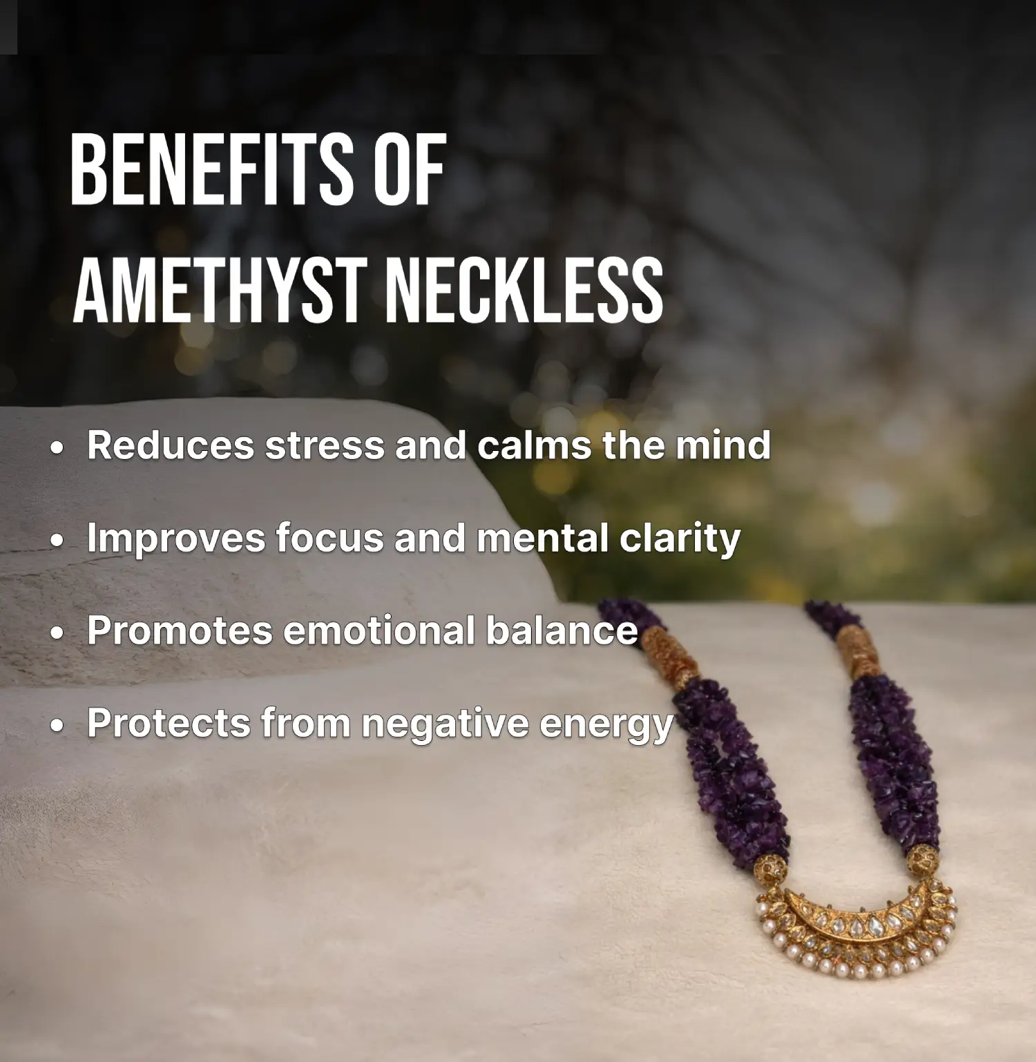 Amethyst Crystal Necklace Info