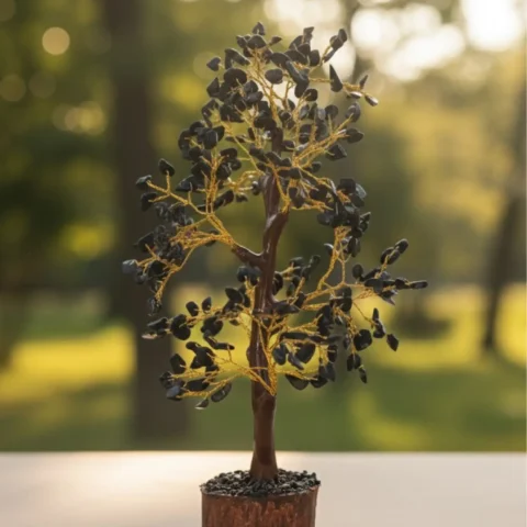 Black Tourmaline Crystal Tree 300 Beads