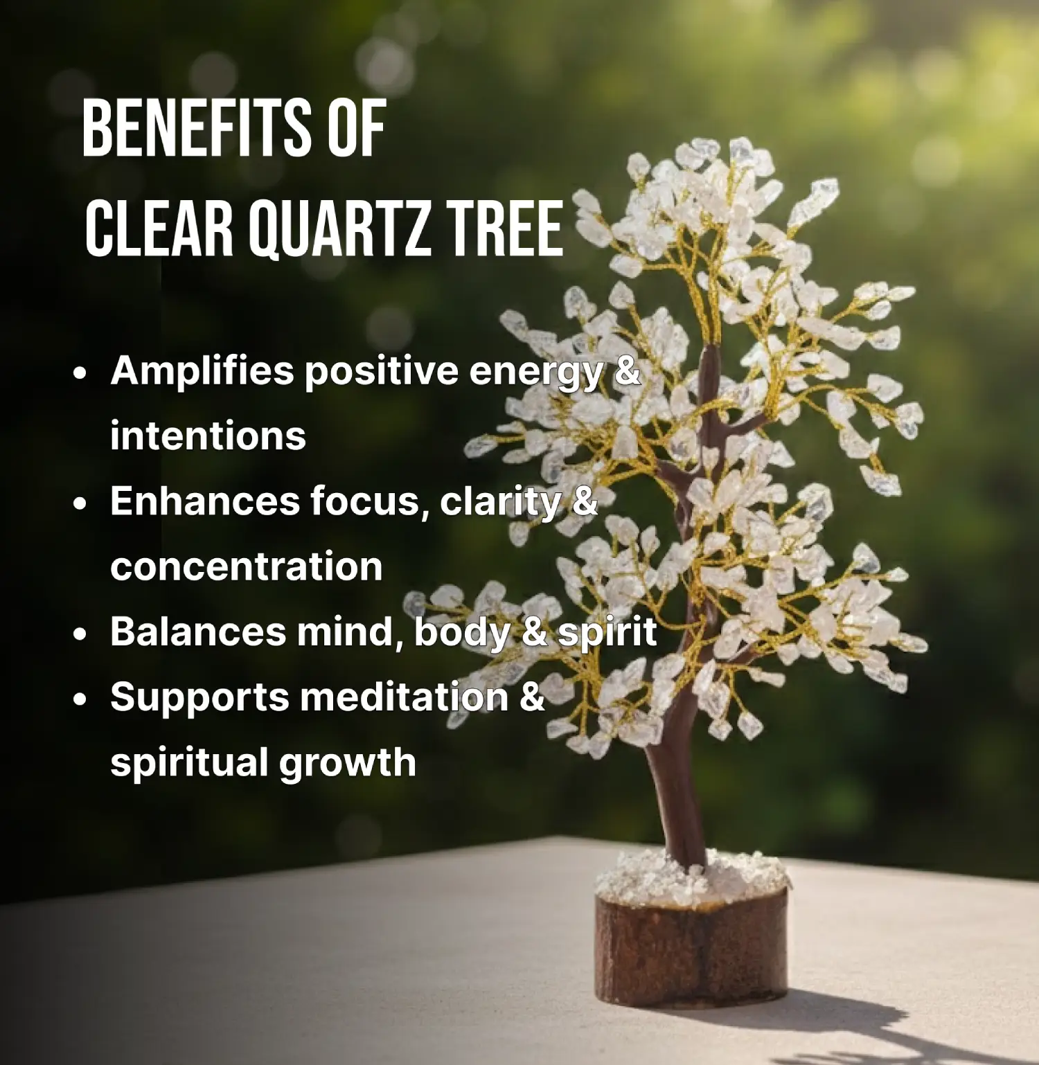 Clear Quarts Crystal Tree 300 Beads Info
