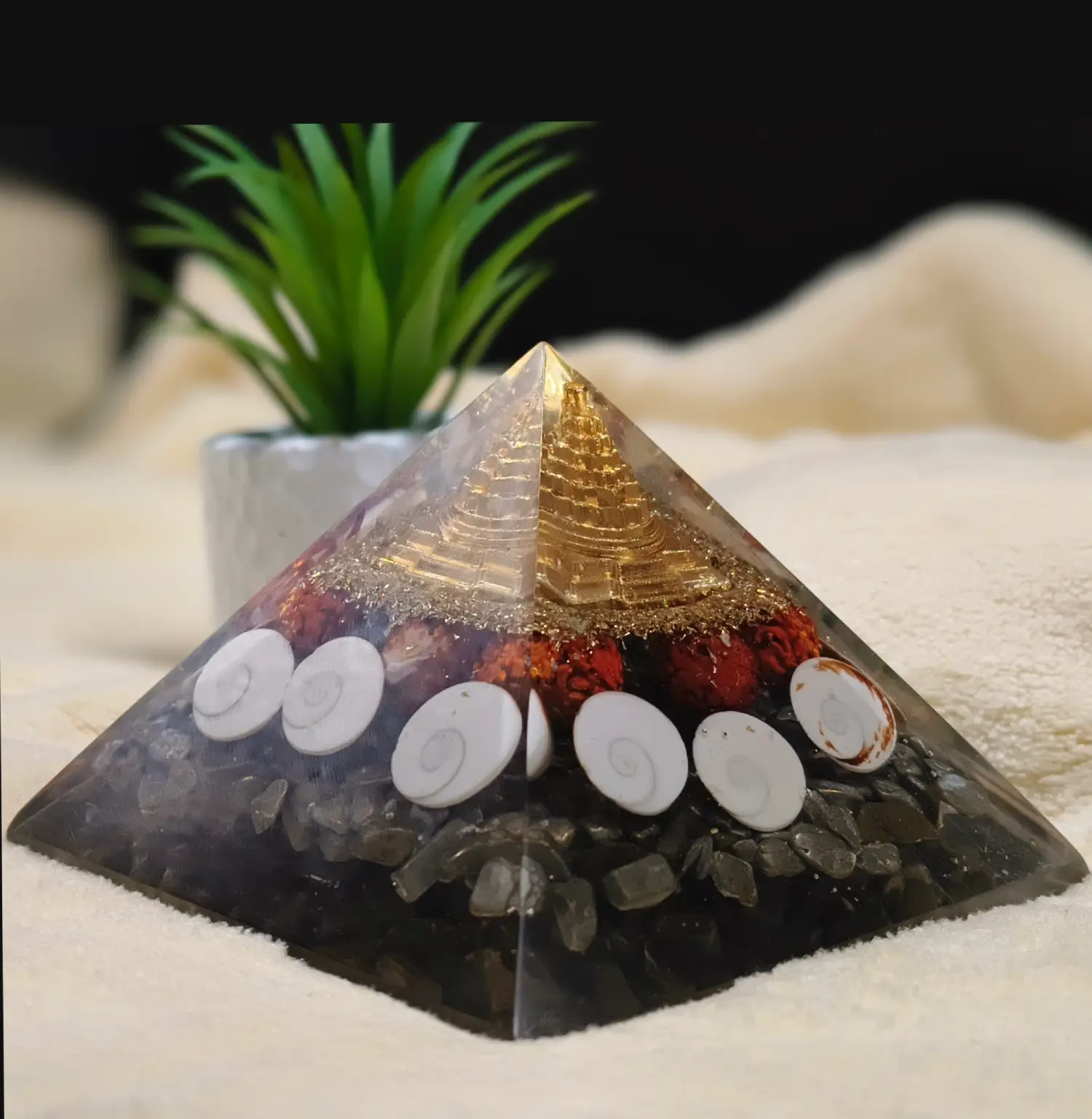 Pyrite Crystal Money Magnet Pyramid