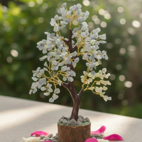 Rainbow Moonstone Crystal Tree