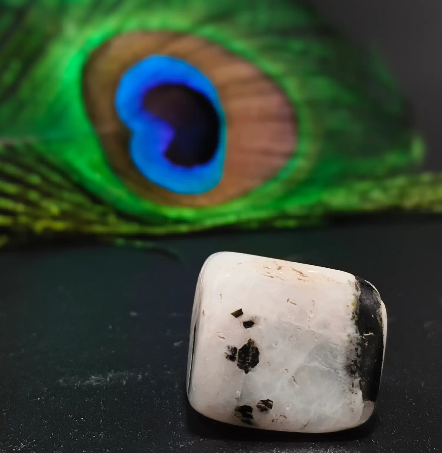 Rainbow Moonstone Tumble Stone