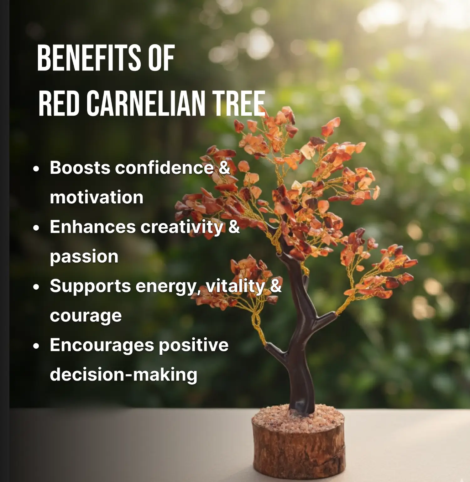 Red Carnelian Crystal Tree Info