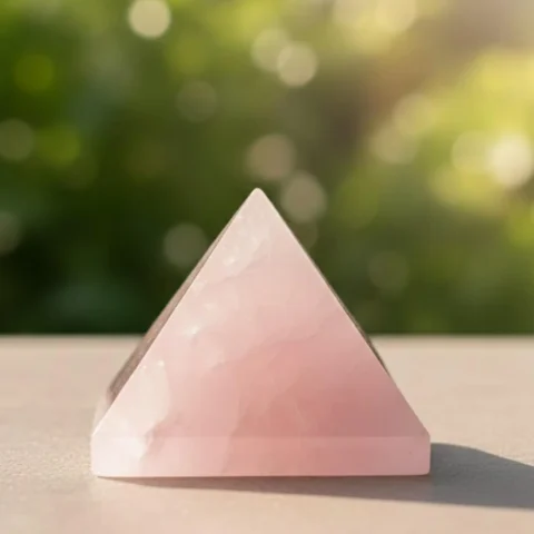 Rose Quartz Crystal Pyramid