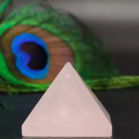 Rose Quartz Crystal Pyramid