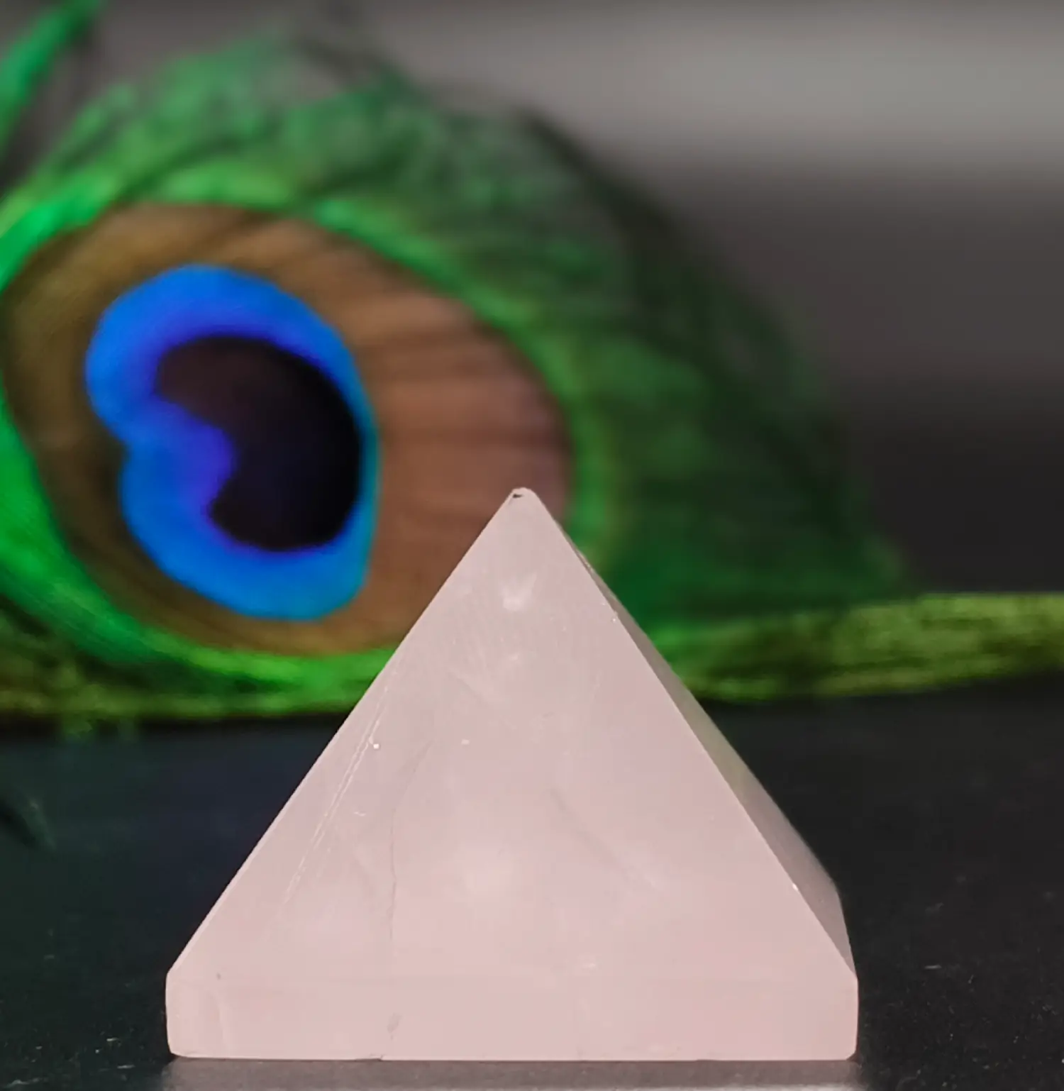 Rose Quartz Crystal Pyramid