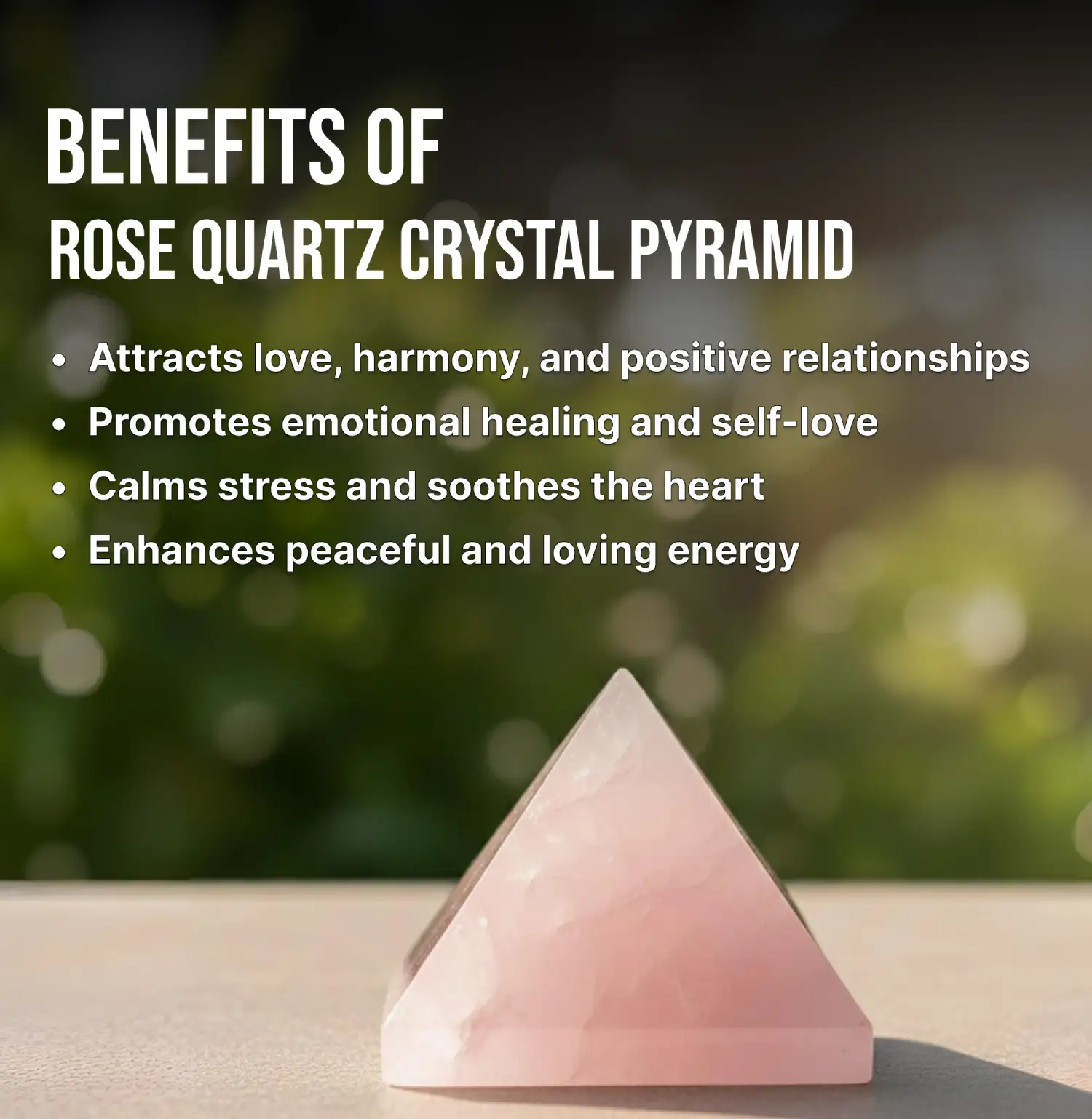 Rose Quartz Crystal Pyramids Info