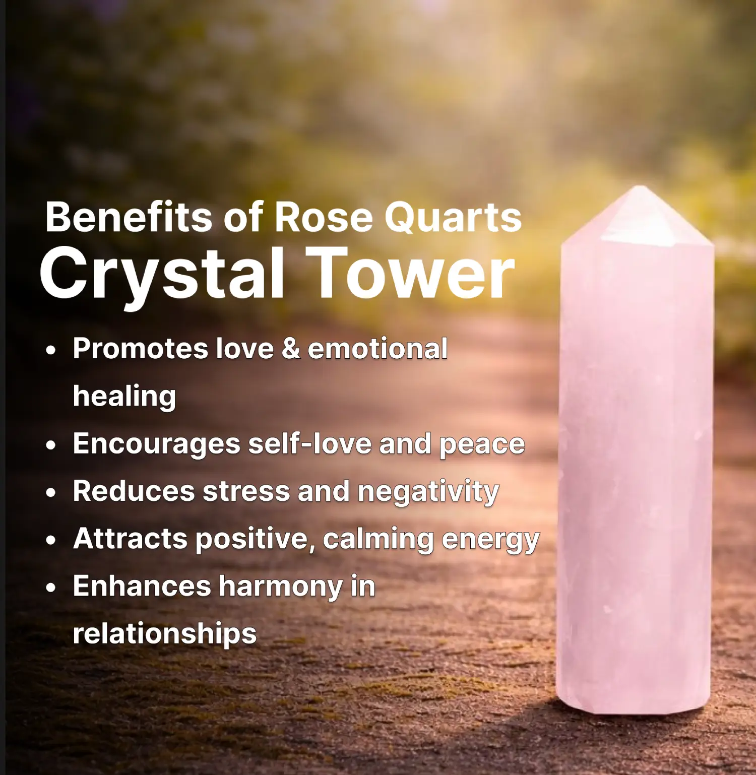 Rose Quartz Crystal Tower Info