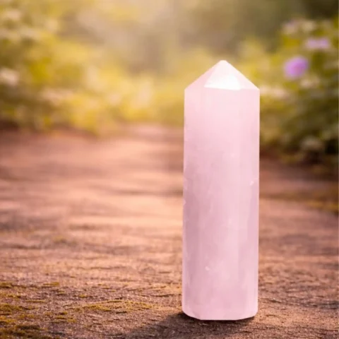Rose Quartz Crystal Tower Natural