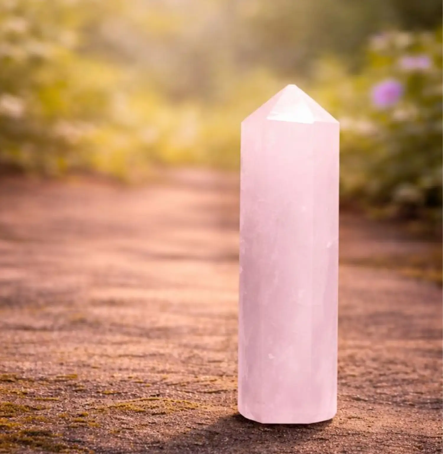 Rose Quartz Crystal Tower Natural