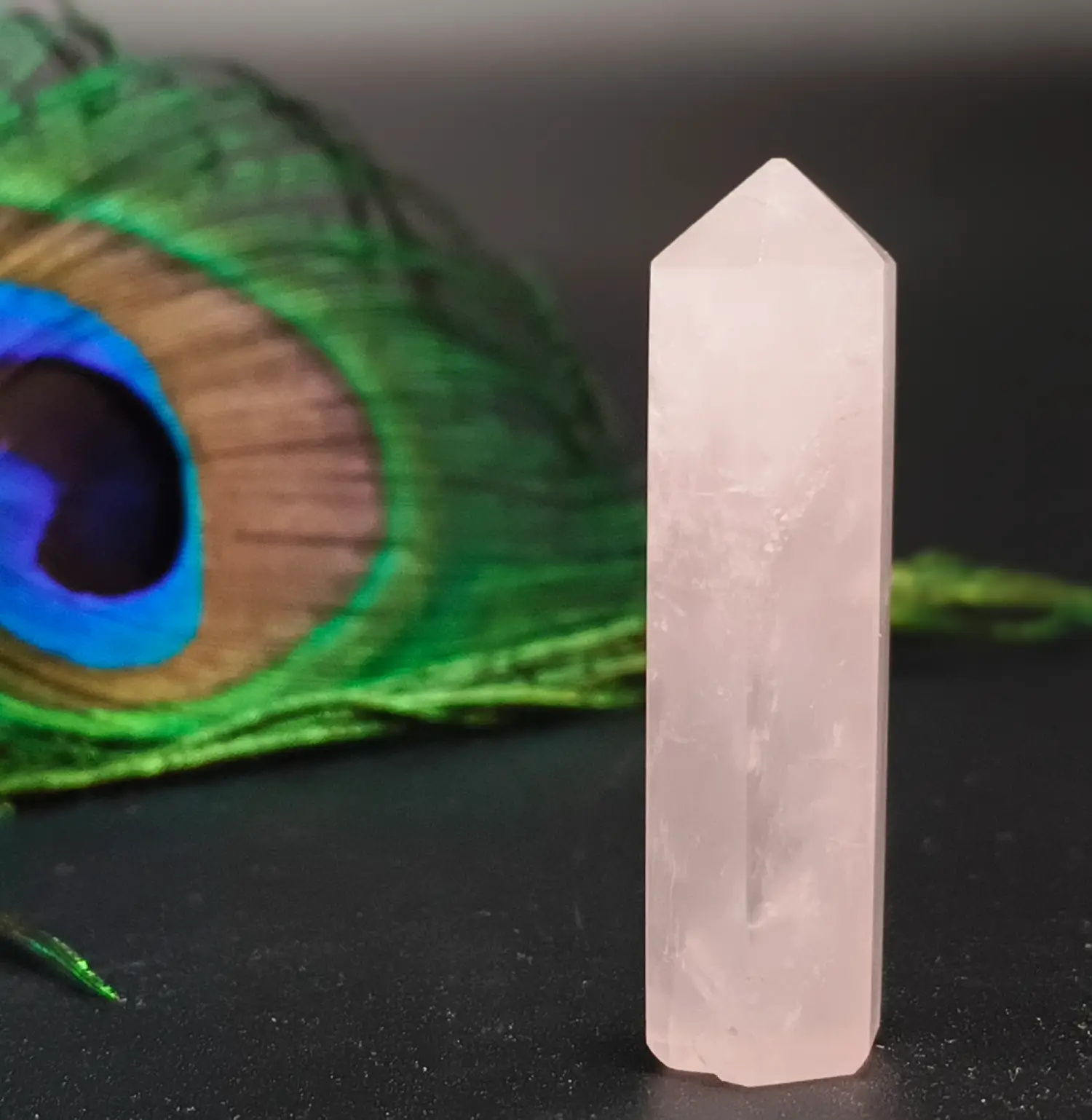 Rose Quartz Crystal Tower