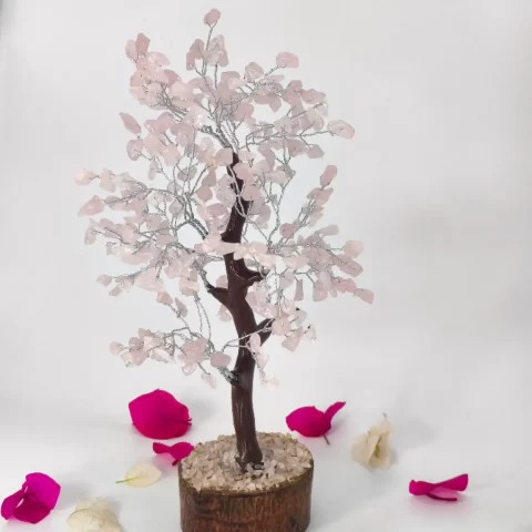 about the crystal heal Rose Quartz Tree 300 Beads