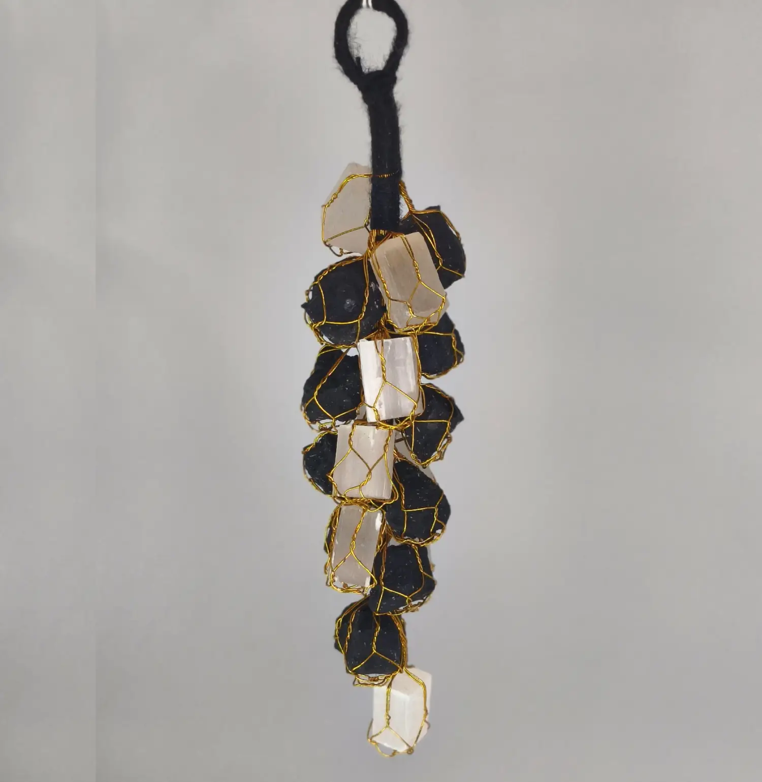 Selenite Black Tourmaline Door Hanging