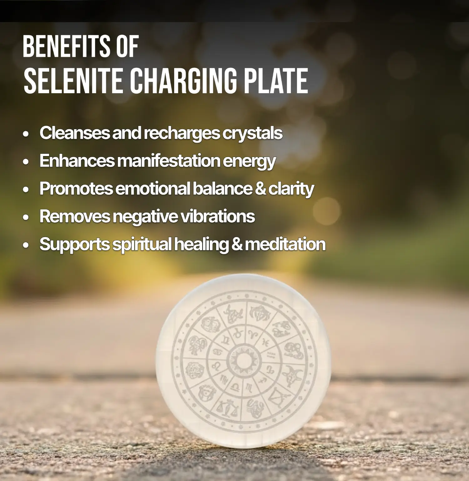 Selenite Charging Plate Info