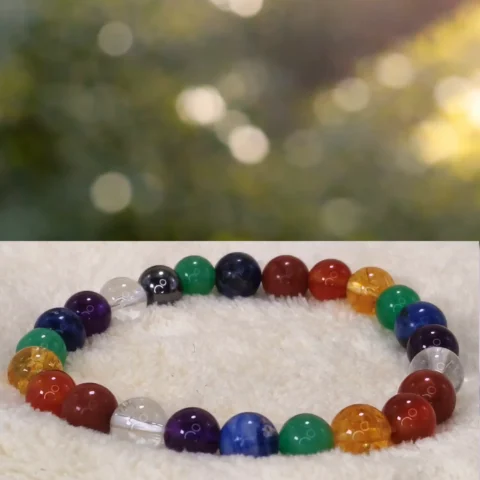 Seven Chakra Crystal Bracelet Natural