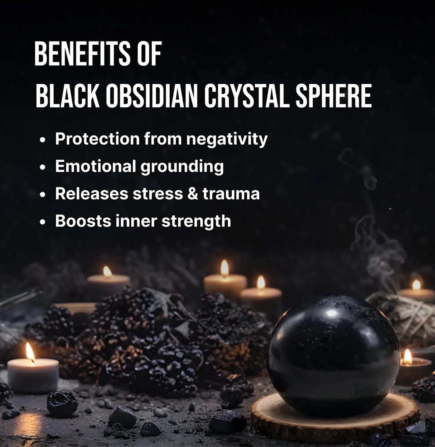 Black Obsidian Crystal Sphere Info