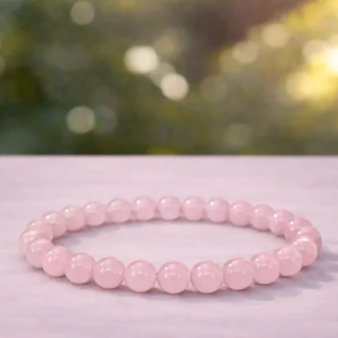 Rose Quartz Crystal Bracelet Natural