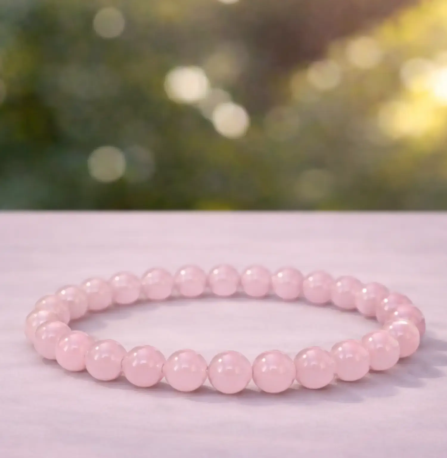 Rose Quartz Crystal Bracelet Natural