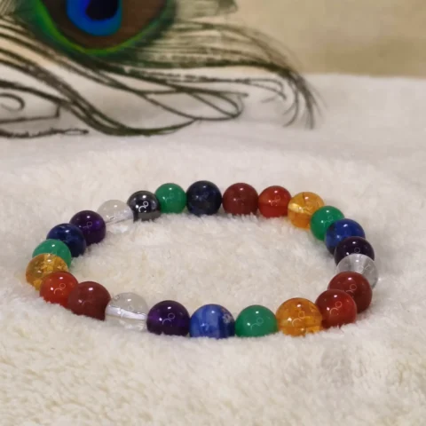 Seven Chakra Crystal Bracelet
