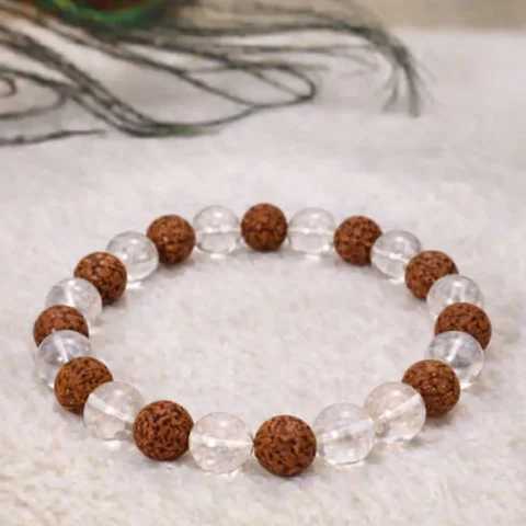 Clear-Quartz-Rudraksha-Crystal-Bracelet-Natural