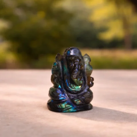 Labradorite Crystal Pocket Ganesha Natural