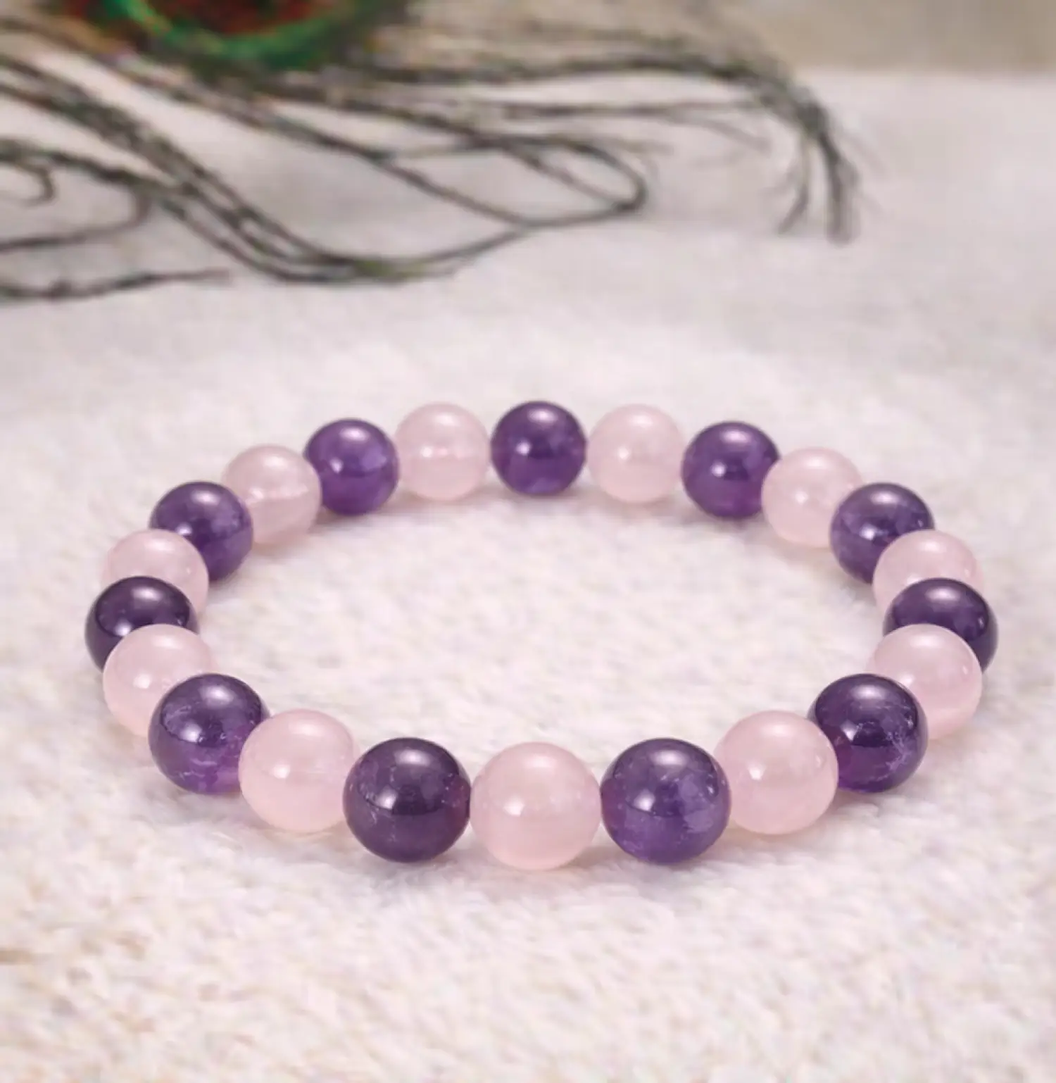 Rose-Quartz-Amethyst-Crystal-Bracelet-Natural