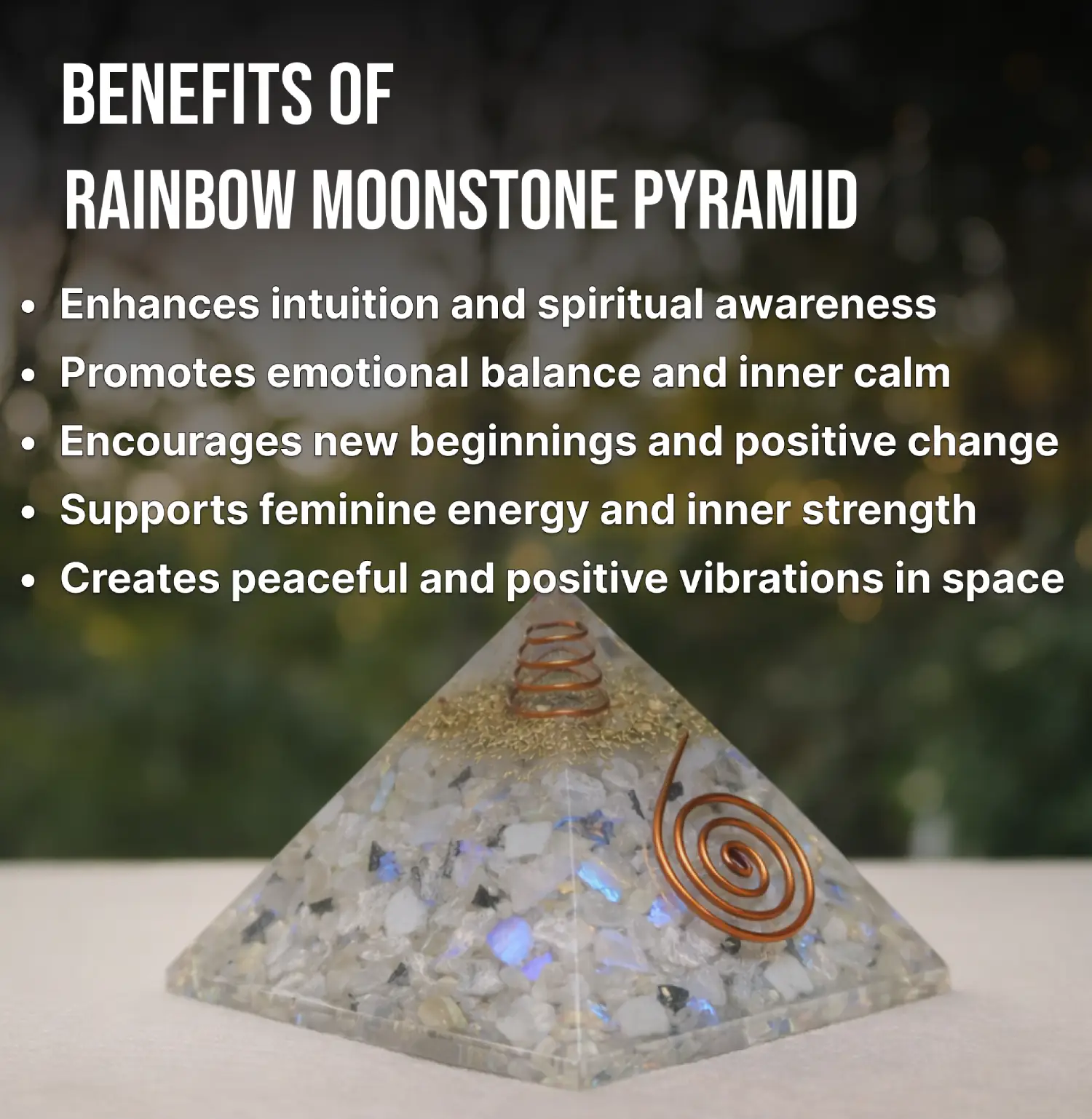 Rainbow Moonstone Pyramid Info