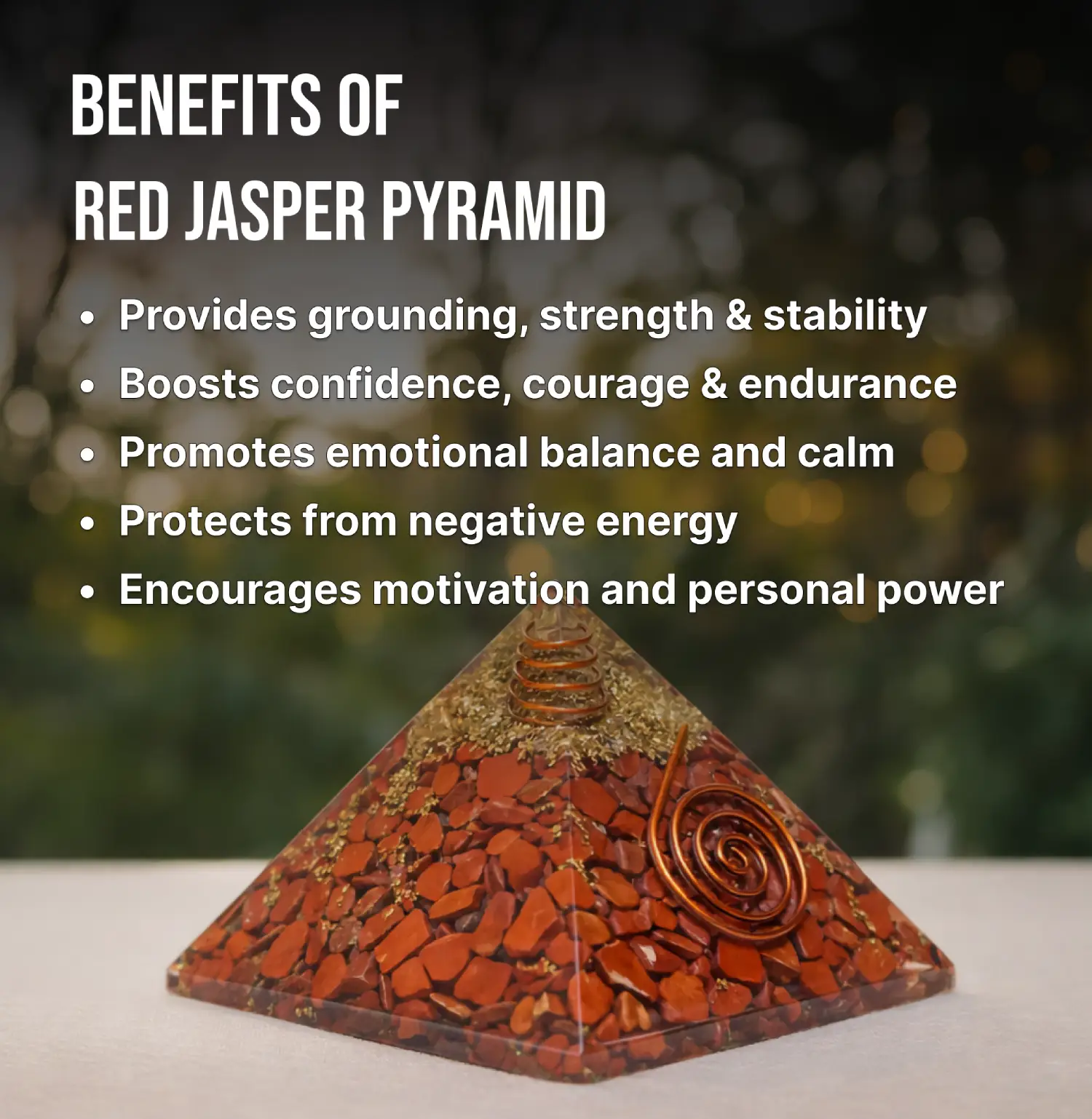 Red Jasper Pyramid Info
