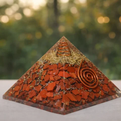 Red Jasper Pyramid Natural