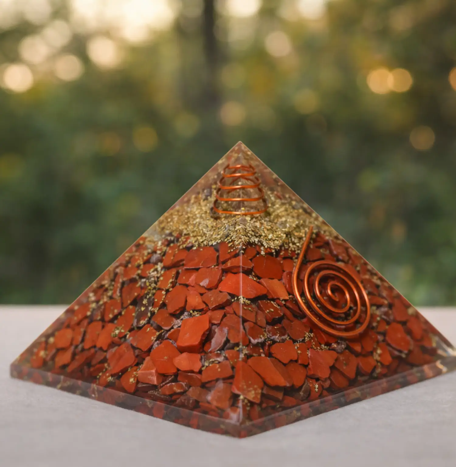 Red Jasper Pyramid Natural